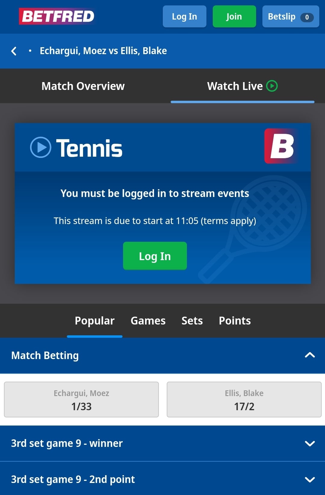 Betfred Live Streaming