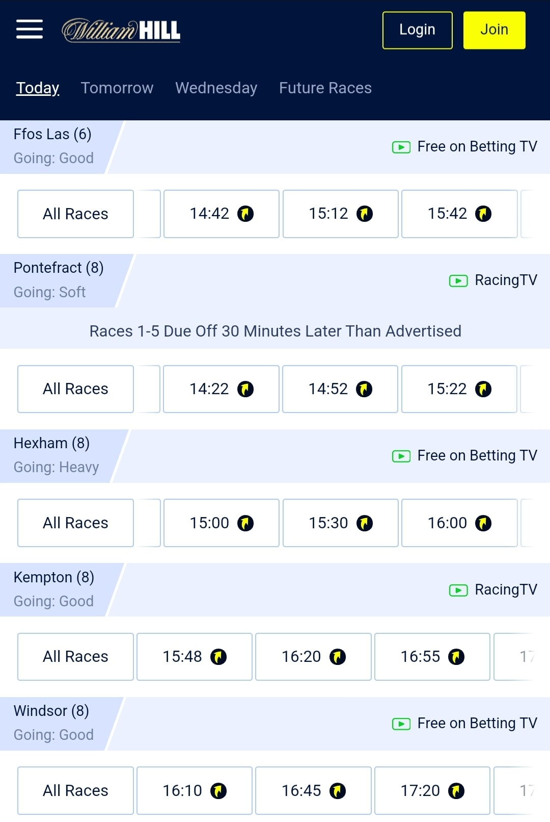 William Hill Racing TV