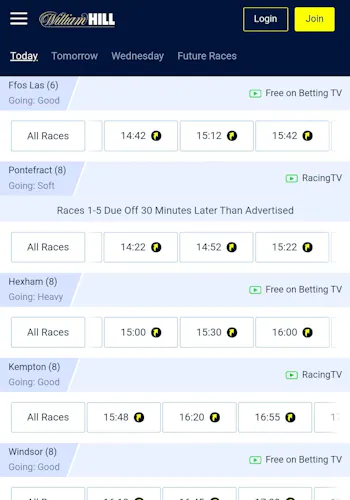 William Hill Racing TV