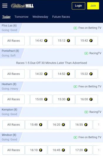 William Hill Racing TV