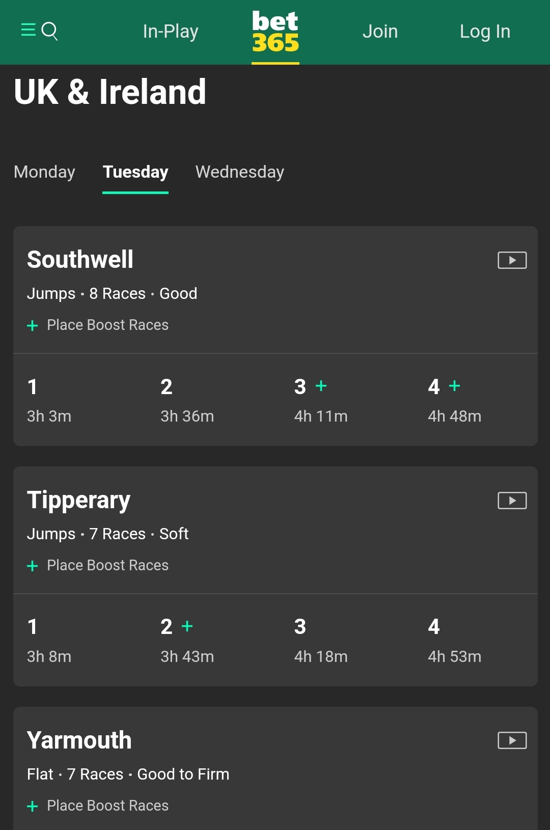 bet365 racing streaming