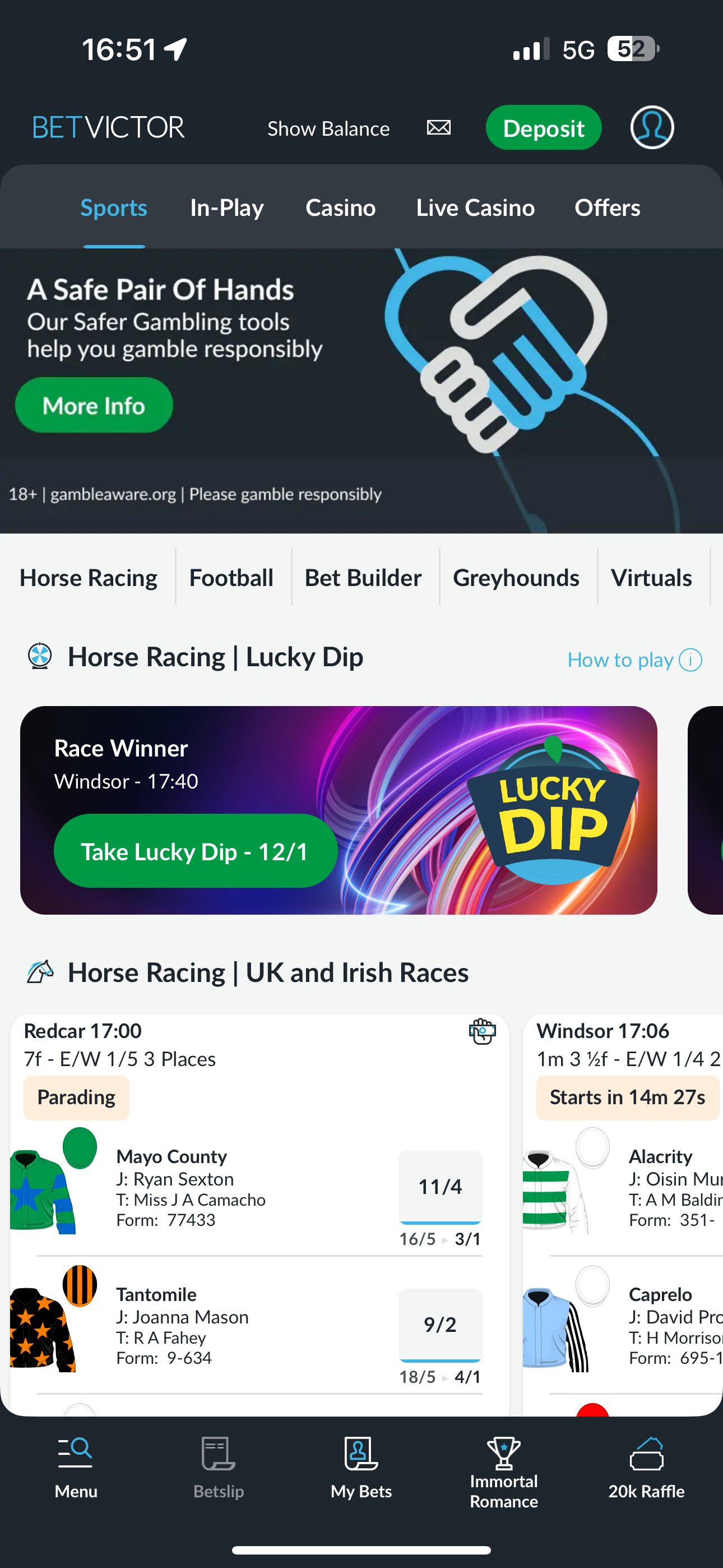 BetVictor Deposit 1