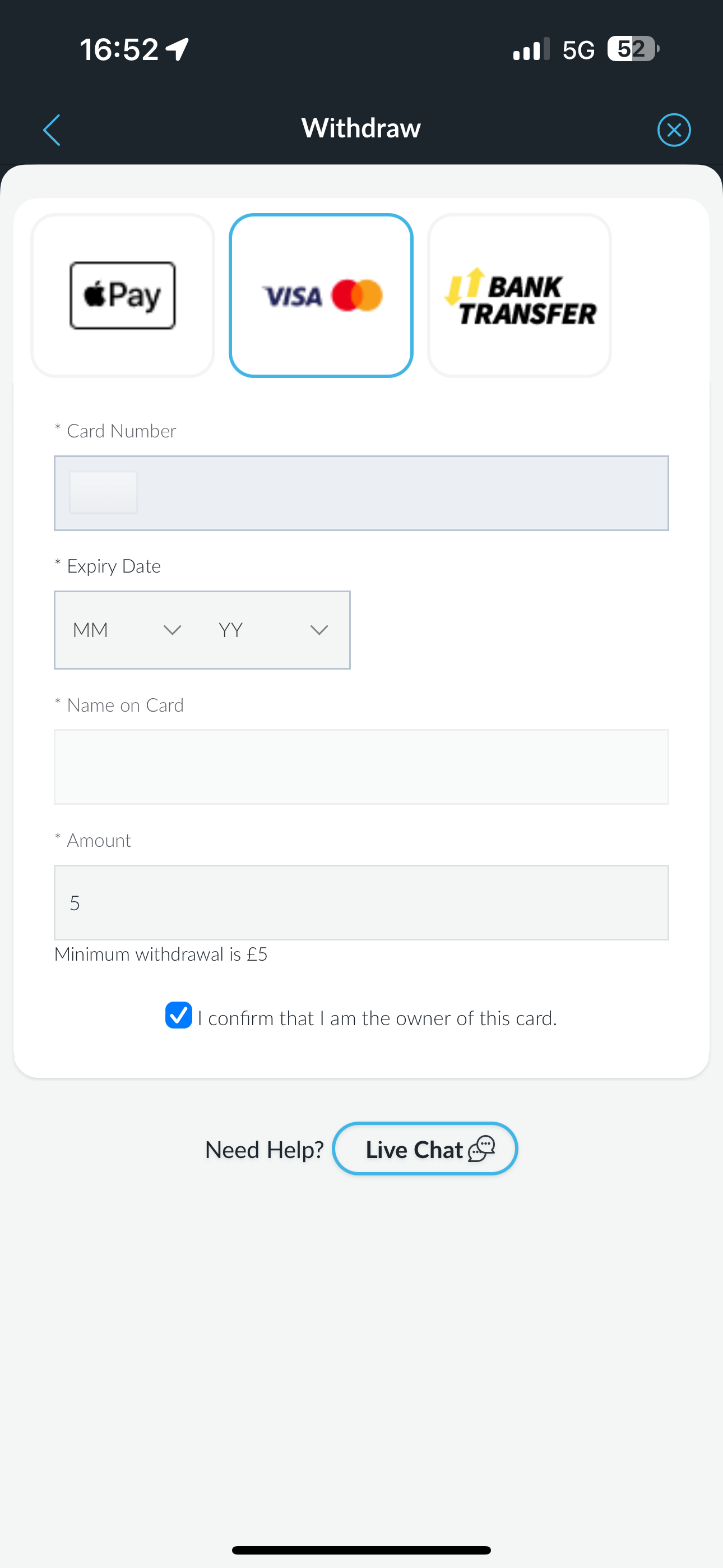 BetVictor Withdrawal 2