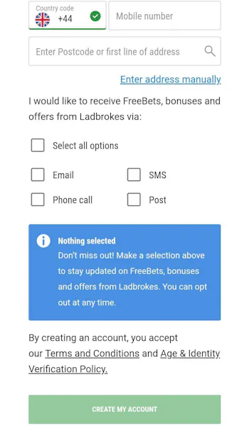 Ladbrokes registration 2