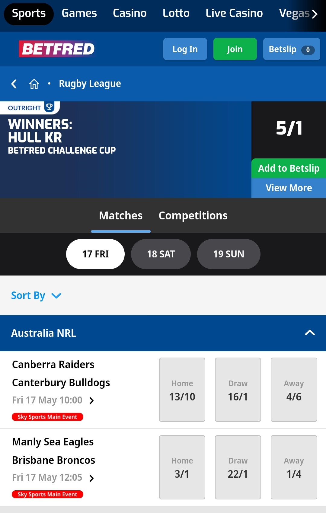 Betfred rugby 