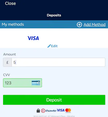 William Hill Deposit 4