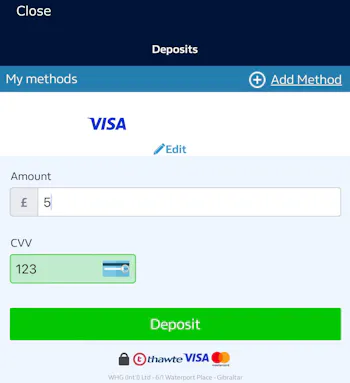 William Hill Deposit 4