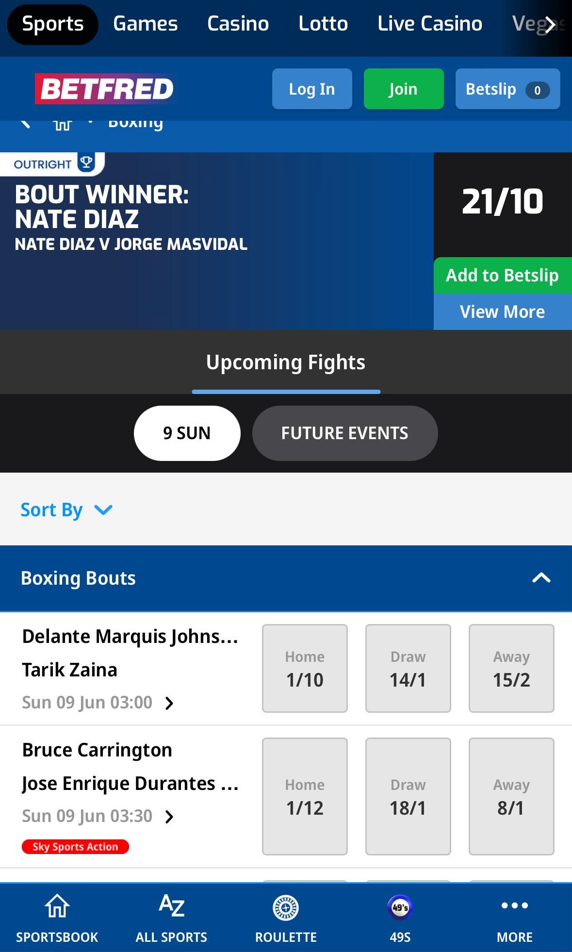 Betfred boxing betting UK