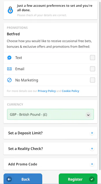 betfred sign-up 5