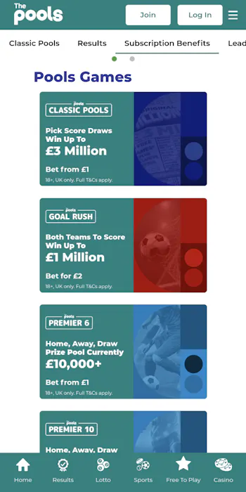 ThePools pool betting