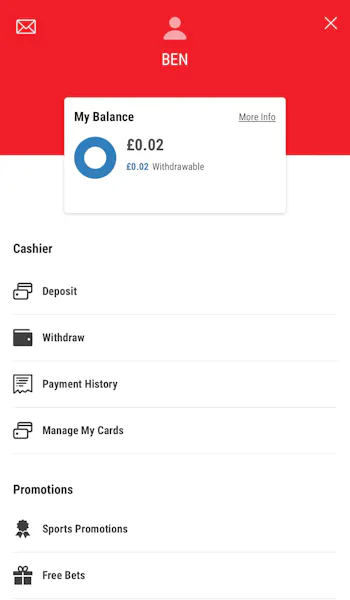 Ladbrokes deposit/withdrawal 1