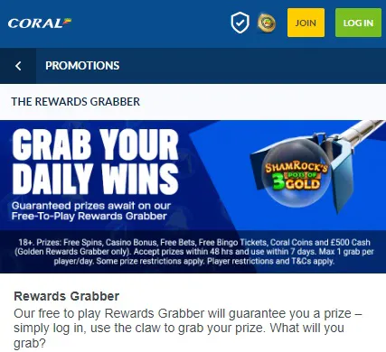 coral rewards grabber