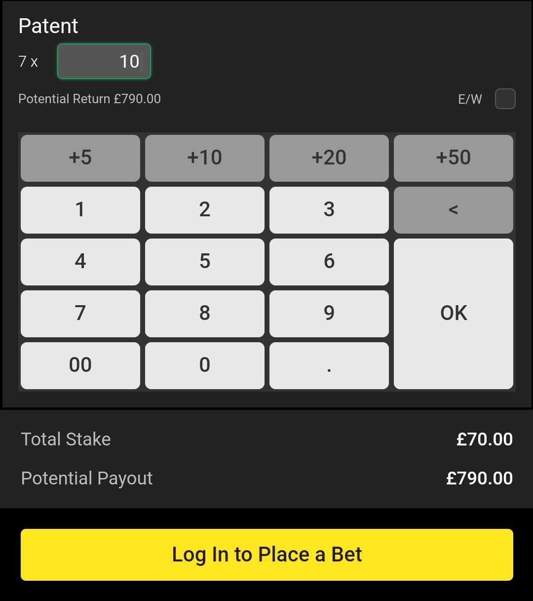 Patent bet Unibet