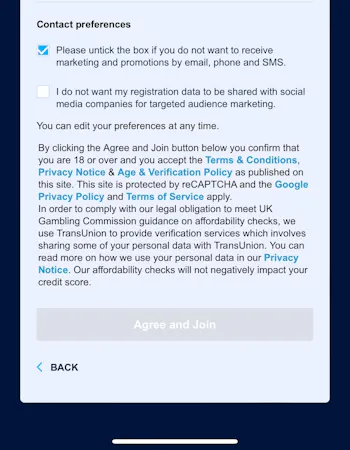 William Hill registration 4