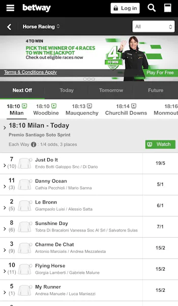 Betway App Horse Racing