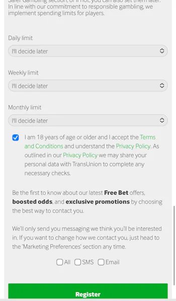 Betway registration app 5