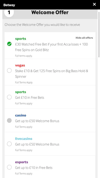 Betway registration app 2