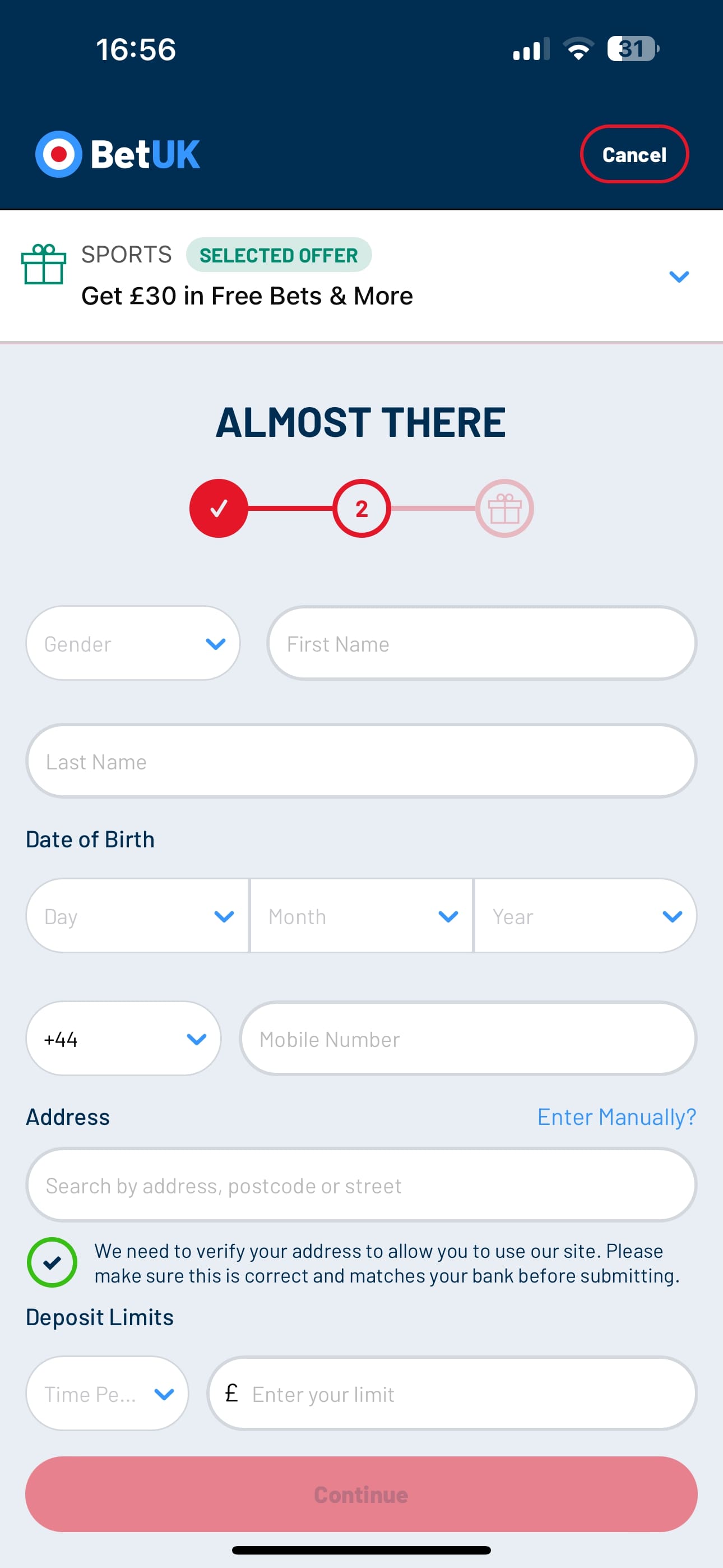 BetUK registration 3