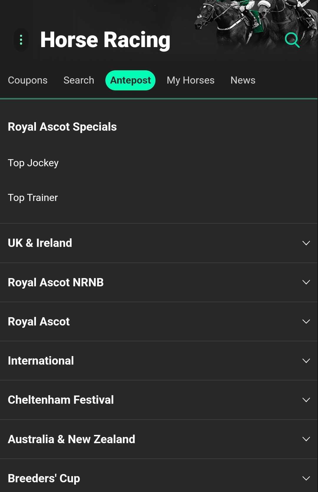 horse racing ante post