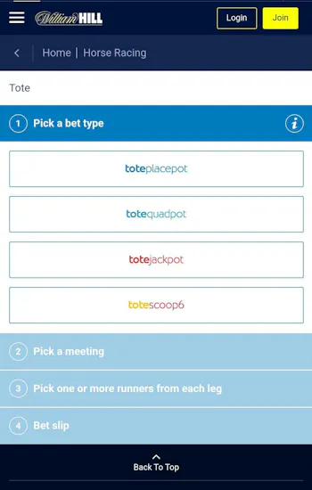 William Hill placepot 1