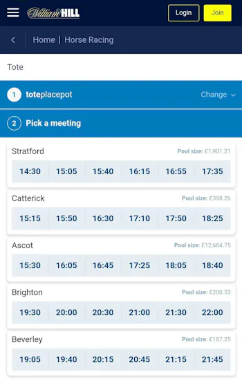 William Hill placepot 2
