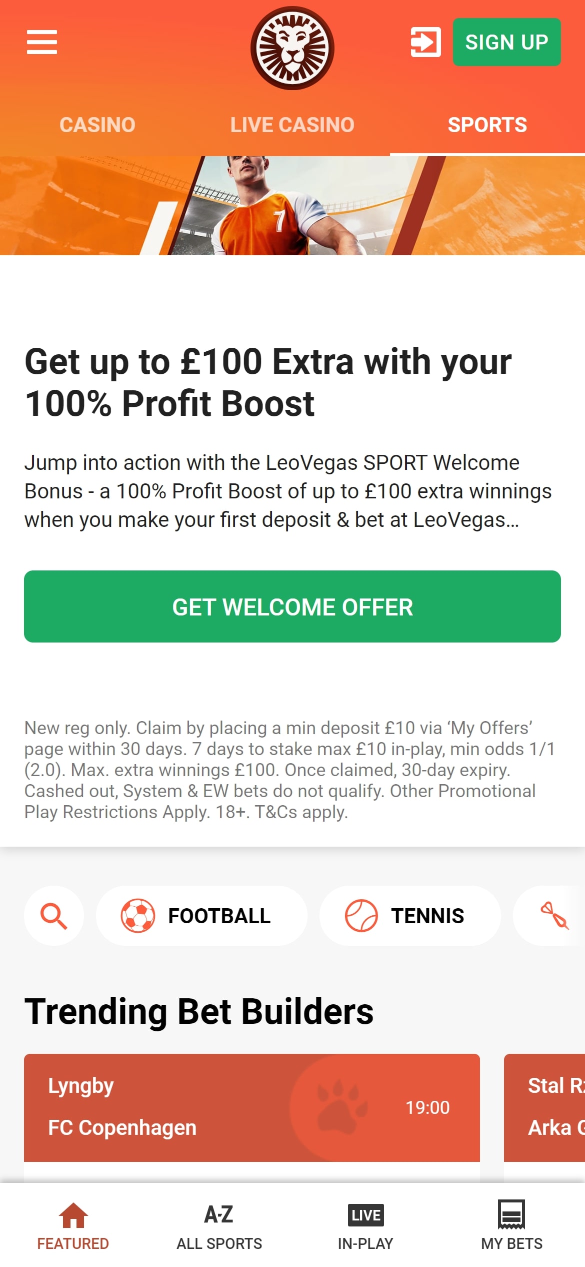 LeoVegas sportsbook