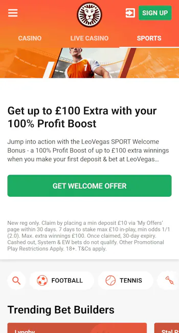 LeoVegas sportsbook