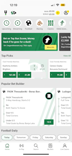 Unibet Homepage