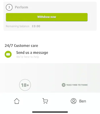 Lottoland Withdrawal 1