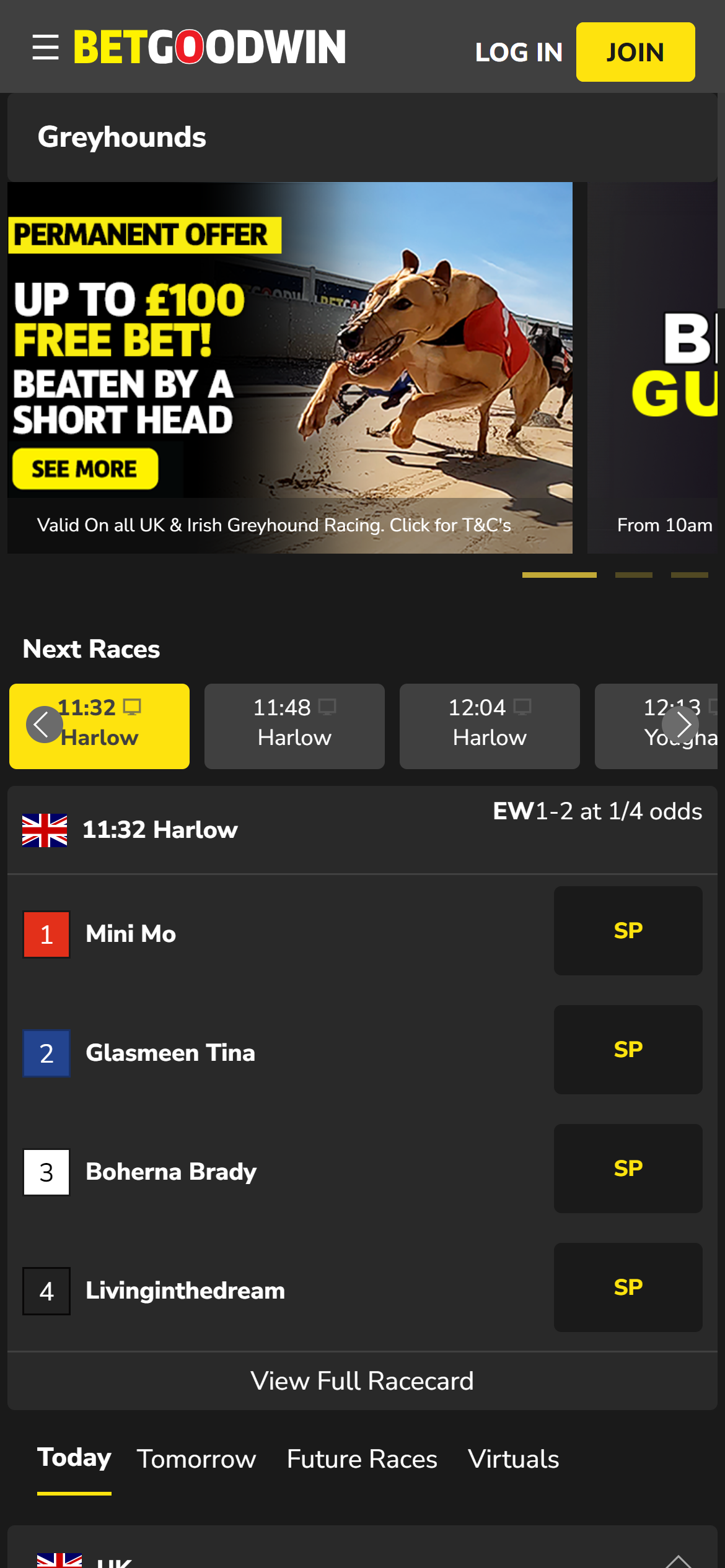 BetGoodwin greyhound racing 