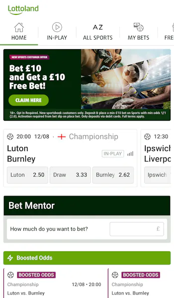 Lottoland sports home