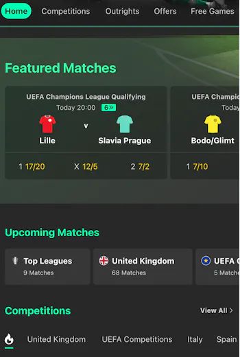 Bet365 Football Home