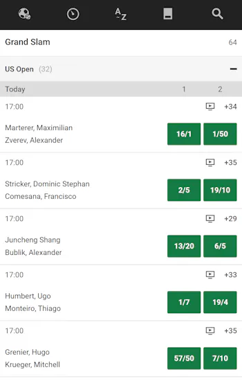 Unibet tennis streaming