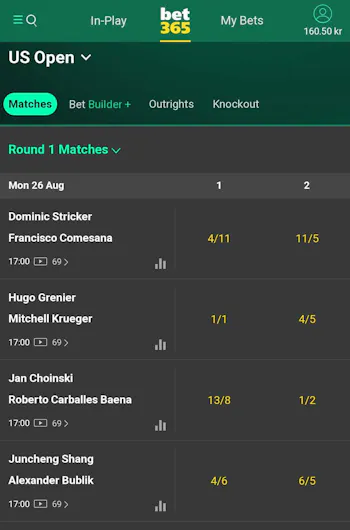 bet365 tennis streaming