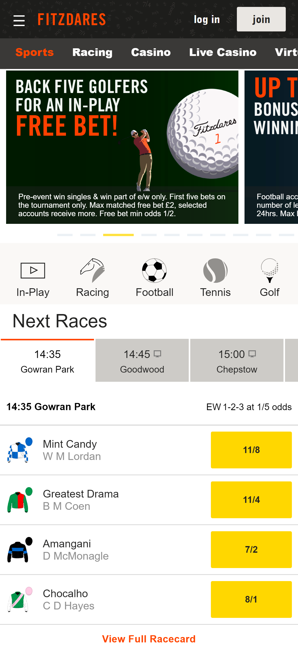 Fitzdares sportsbook