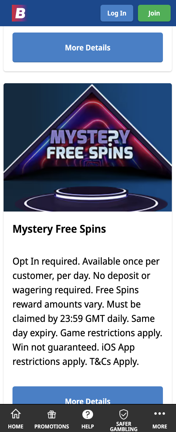 Betfred Mystery Free Spins 2