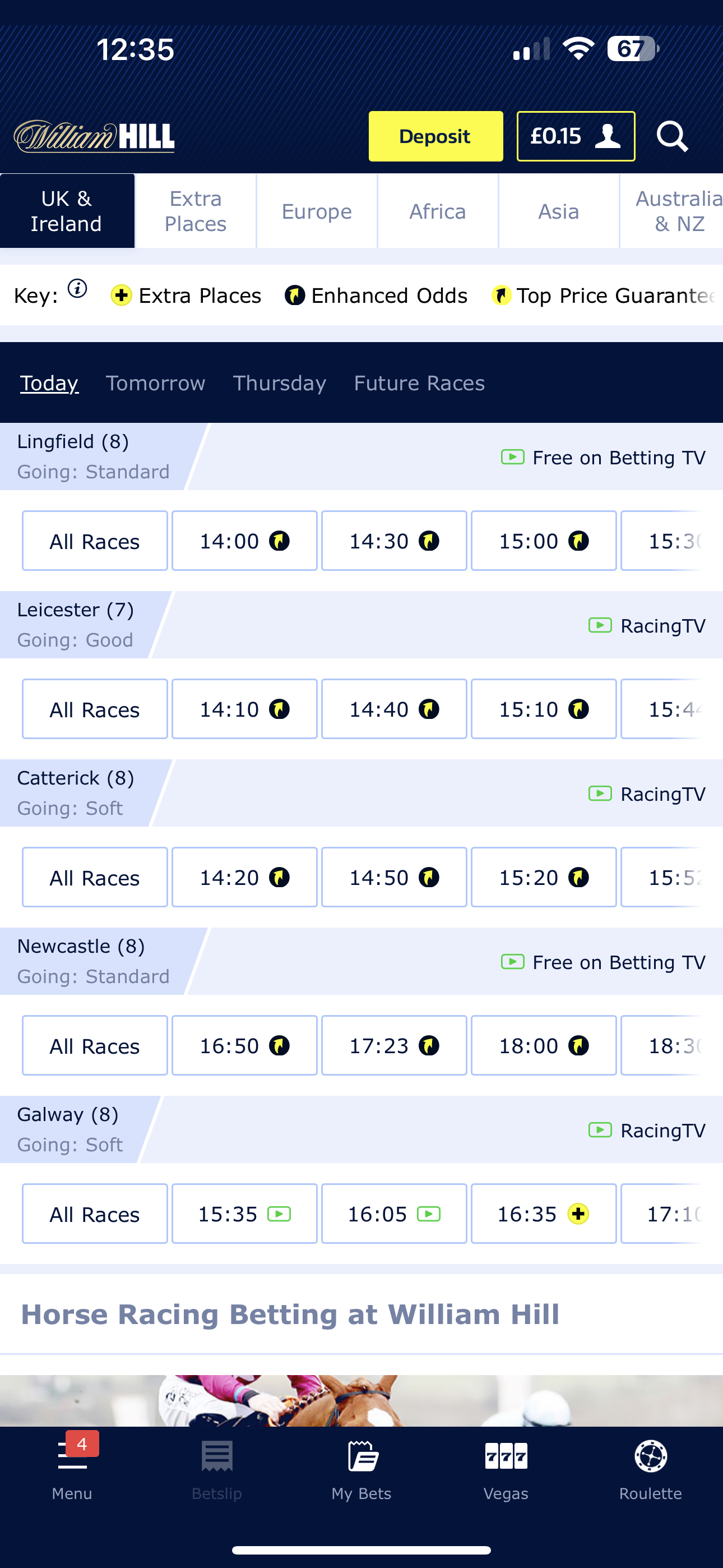 William Hill Each Way Extra Places 2