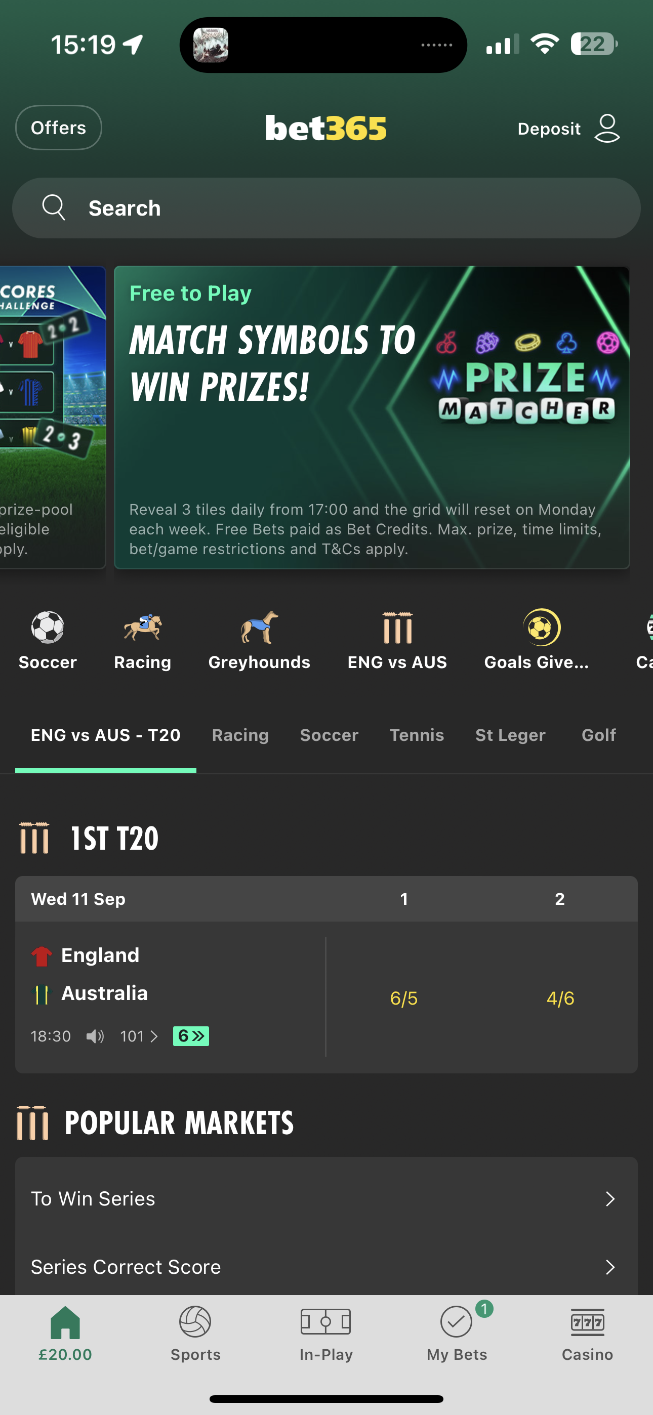 Bet365 Prize Matcher 1