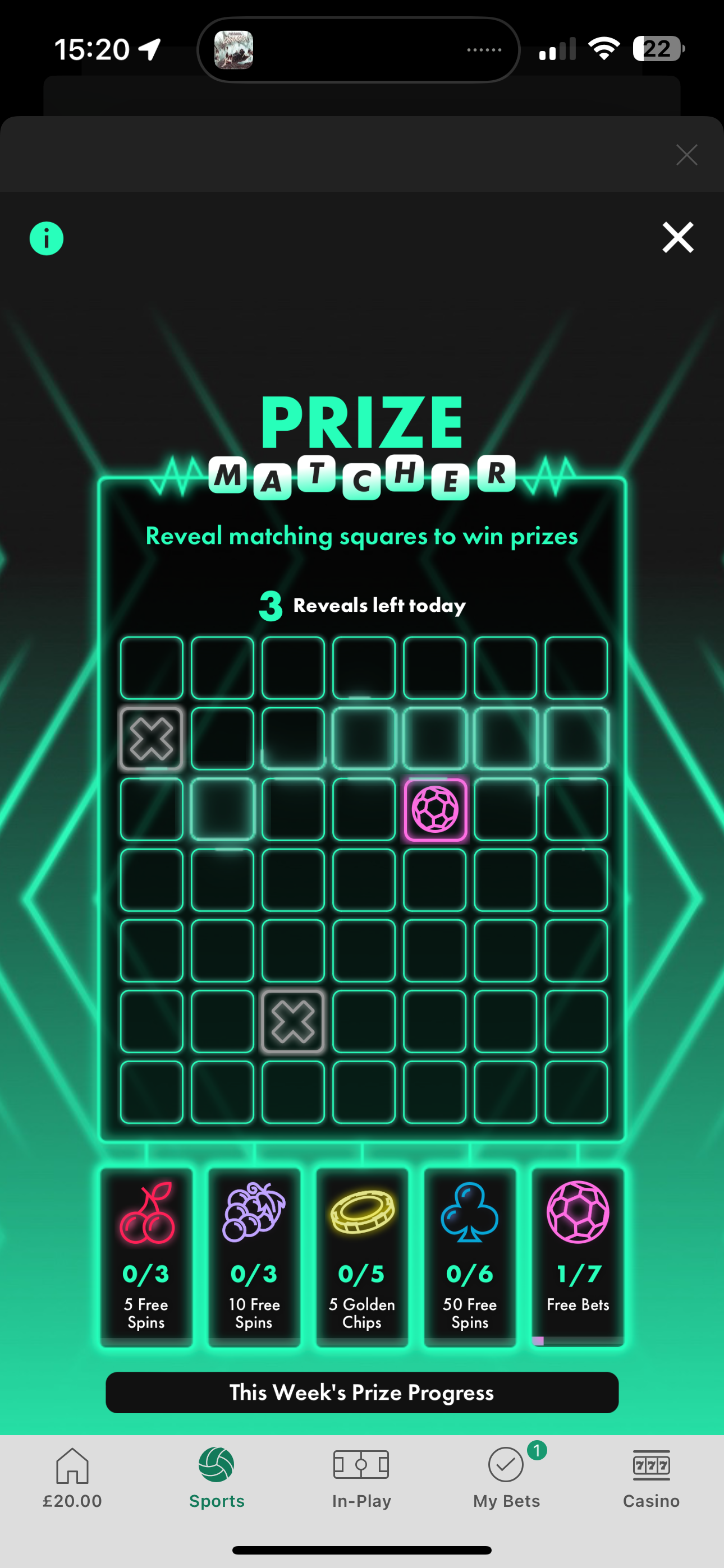 Bet365 Prize Matcher 2