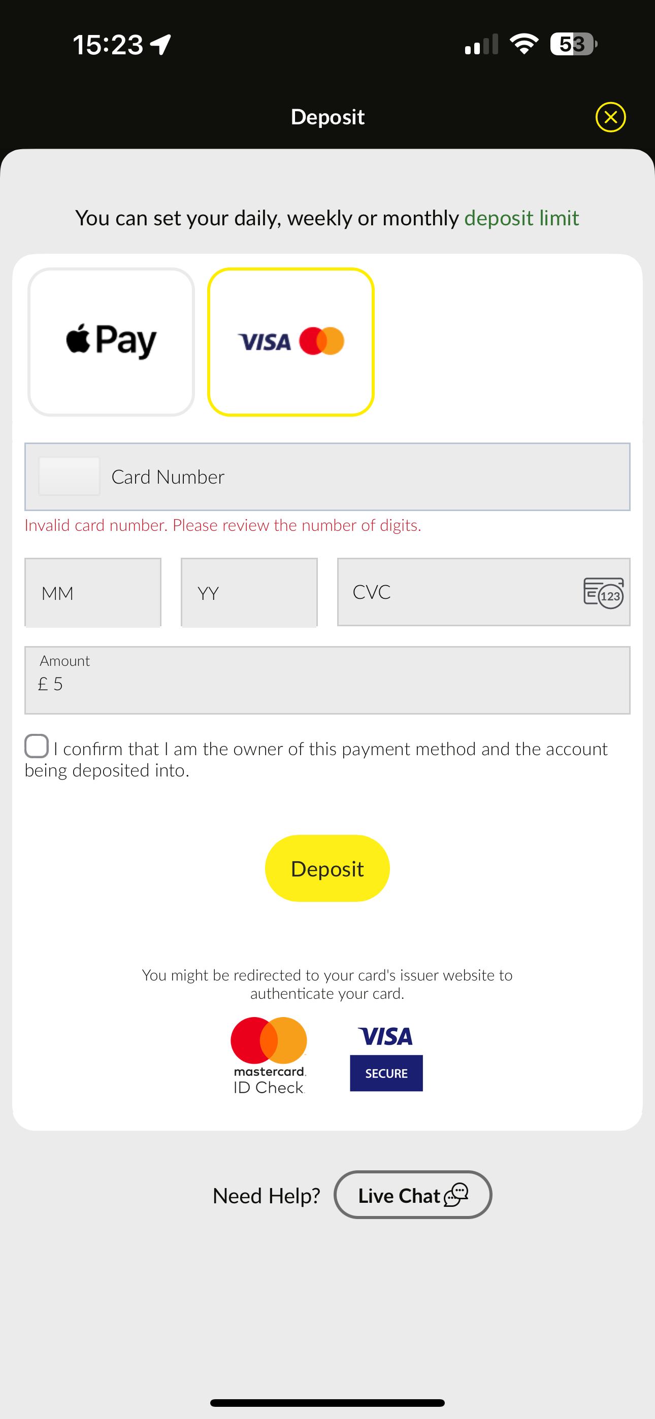 TalkSport Bet Deposit 2