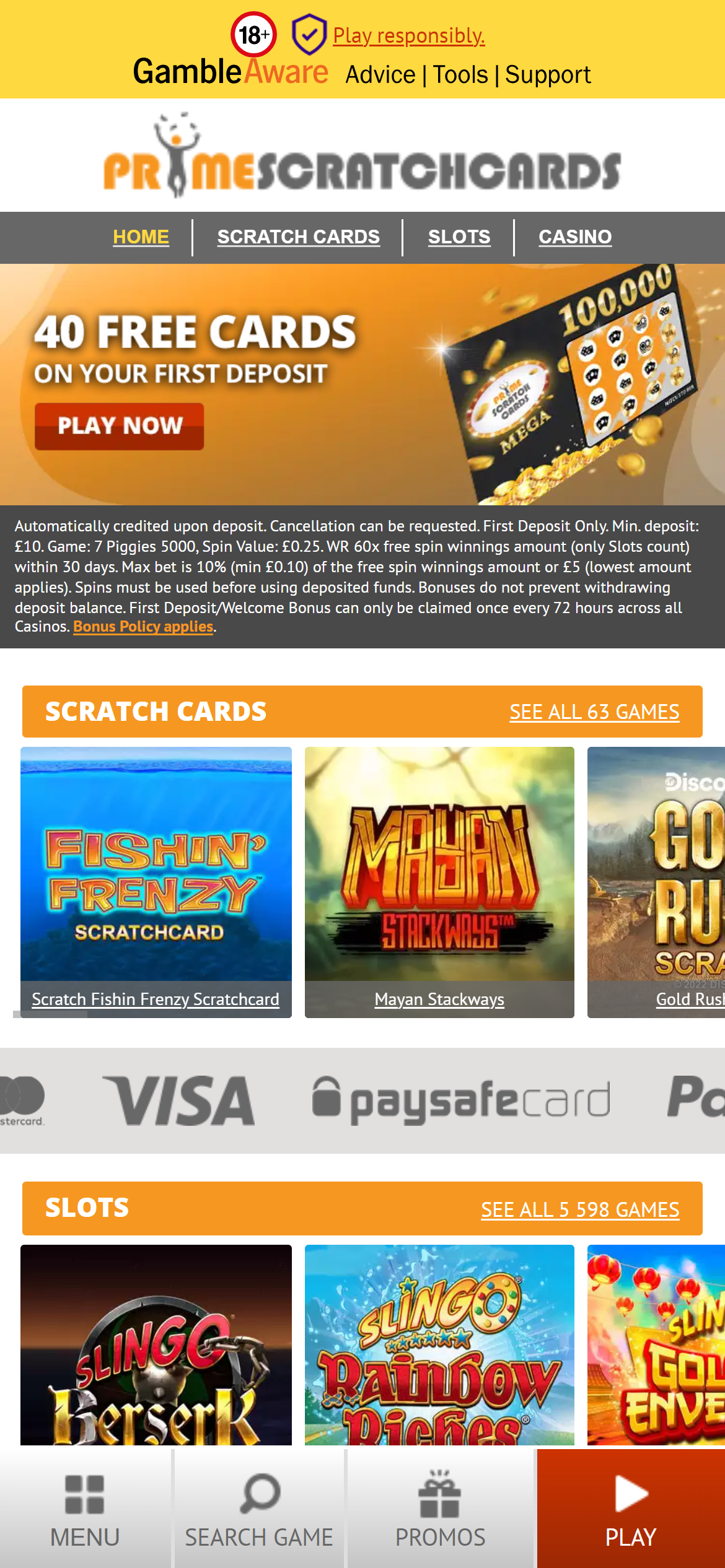 Prime Scratchcards UK