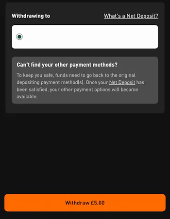 Live Score Bet Withdrawal 1