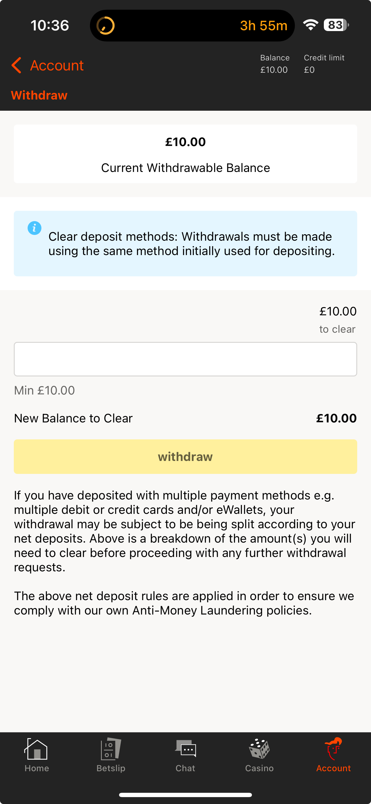 Fitzdares Withdrawal 2