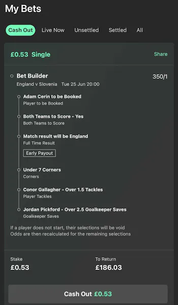 Bet365 cash out