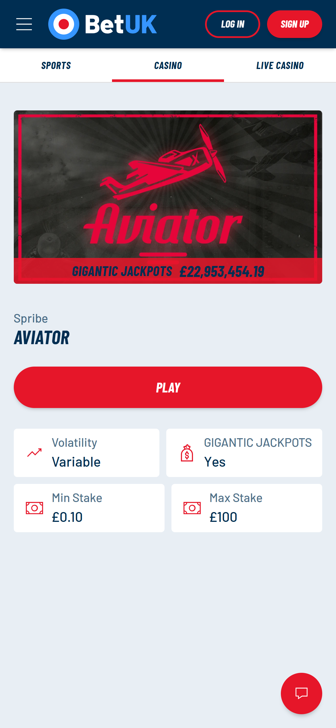 BetUK Aviator