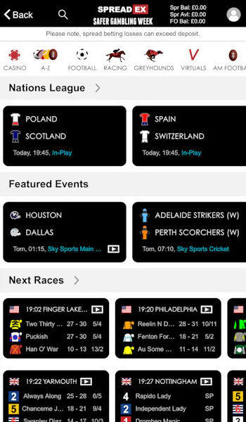 SpreadEx Sports Home