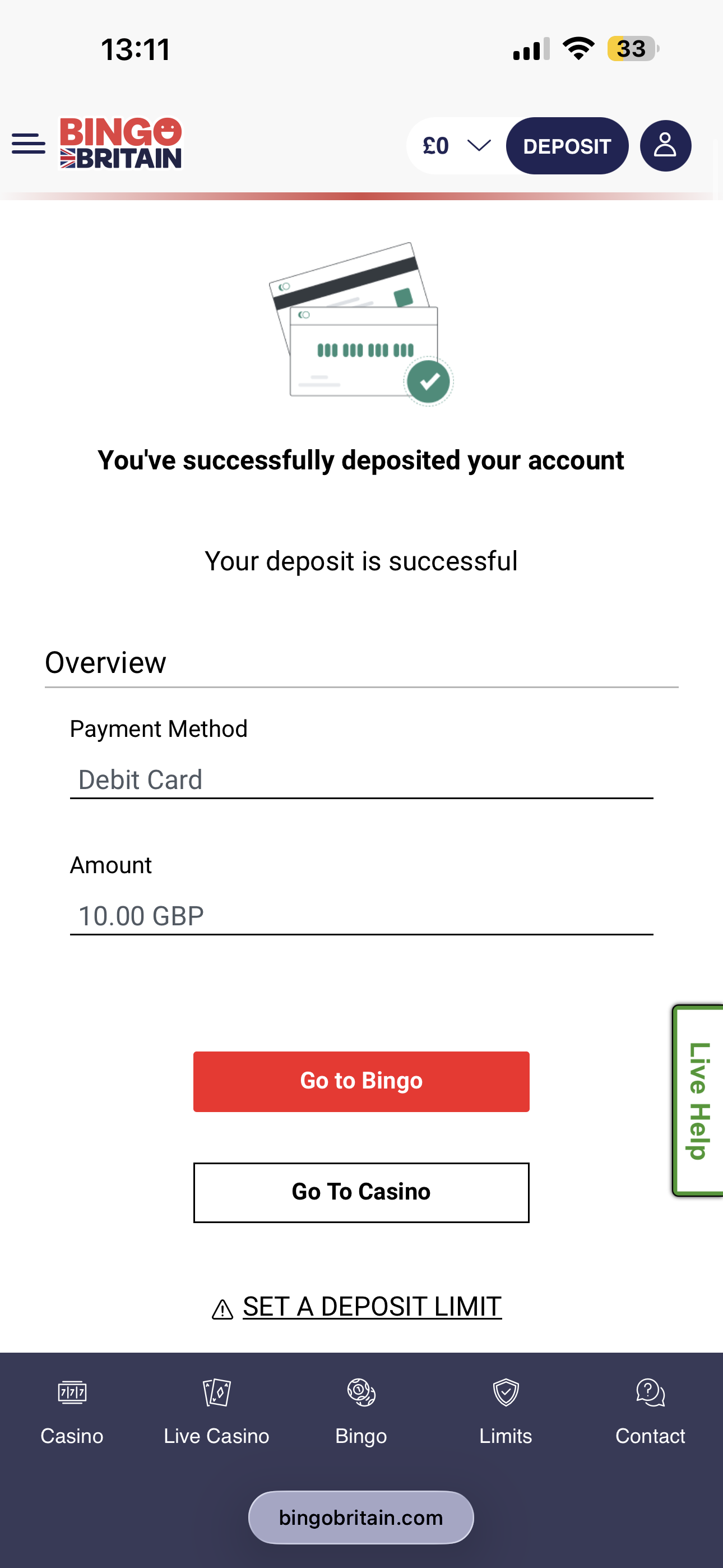 Bingo Britain Deposit 4