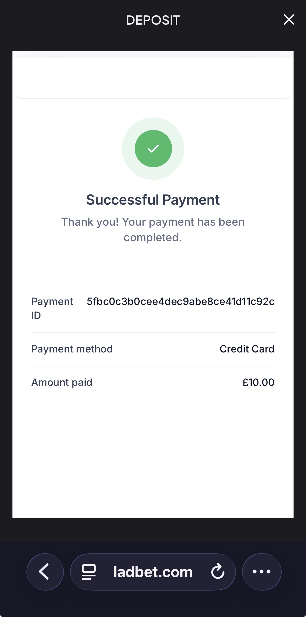 Lad Bet Deposit 5
