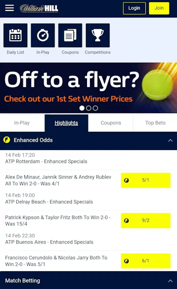 William Hill Tennis