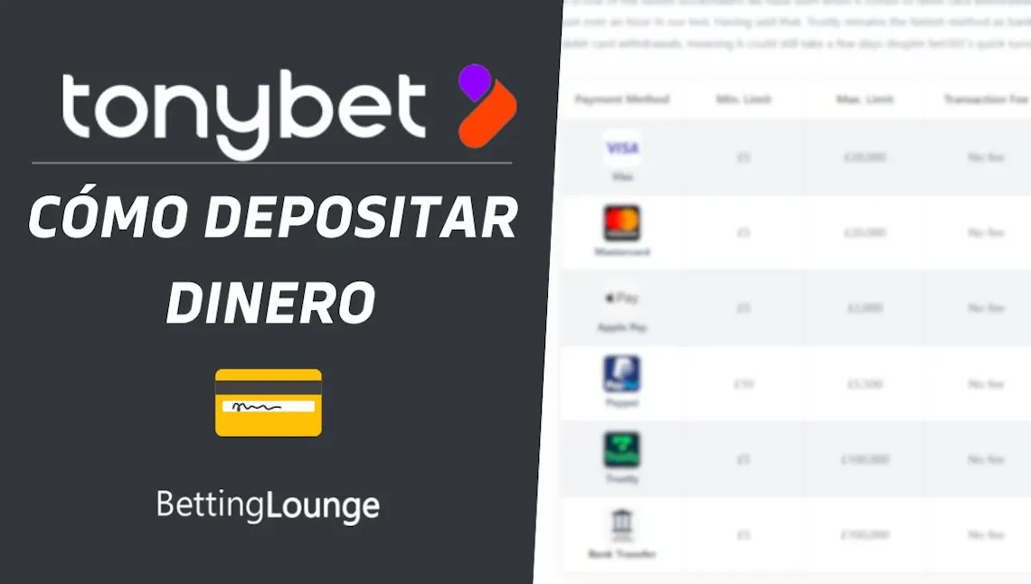 Tonybet como depositar